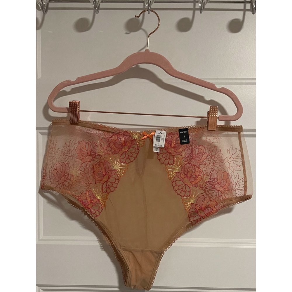 Torrid Underwire Embroidered Mesh Unlined Lace Longline Bra and Panty NWT - Picture 10 of 16